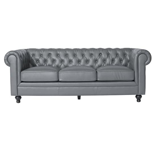 Hertford Faux Leather 3 + 2 Seater Sofa Set In Grey_3
