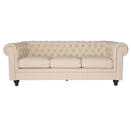 Hertford Faux Leather 3 + 2 Seater Sofa Set In Ivory_3