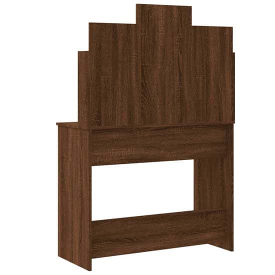 Hervey Wooden Dressing Table In Brown Oak With LED_6