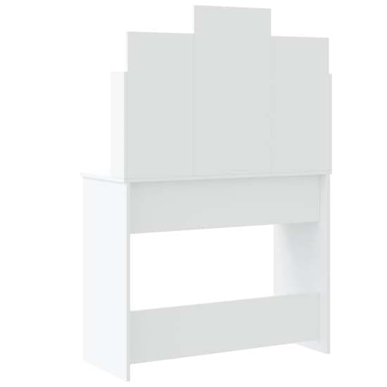 Hervey Wooden Dressing Table In White With LED_6