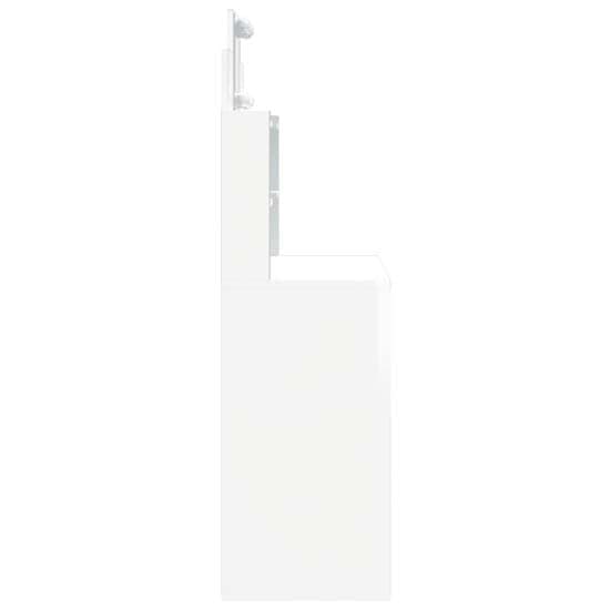 Hervey High Gloss Dressing Table In White With LED_5