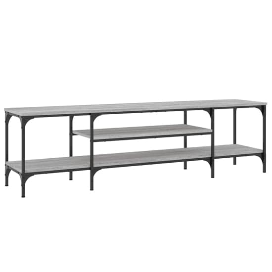 Hetty Wooden TV Stand Large With 2 Shelves In Grey Sonoma Oak_3