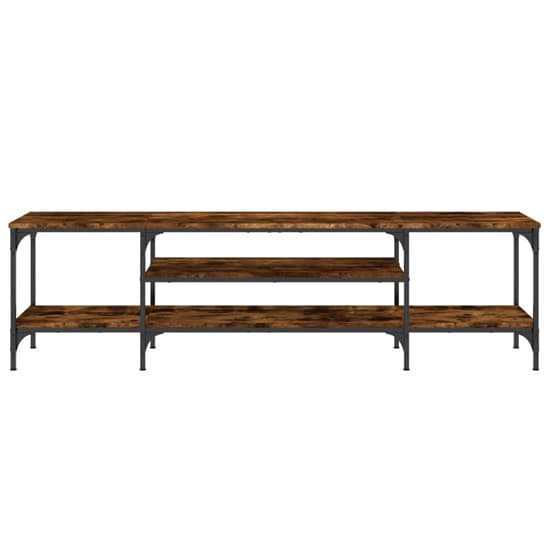 Hetty Wooden TV Stand Large With 2 Shelves In Smoked Oak_5