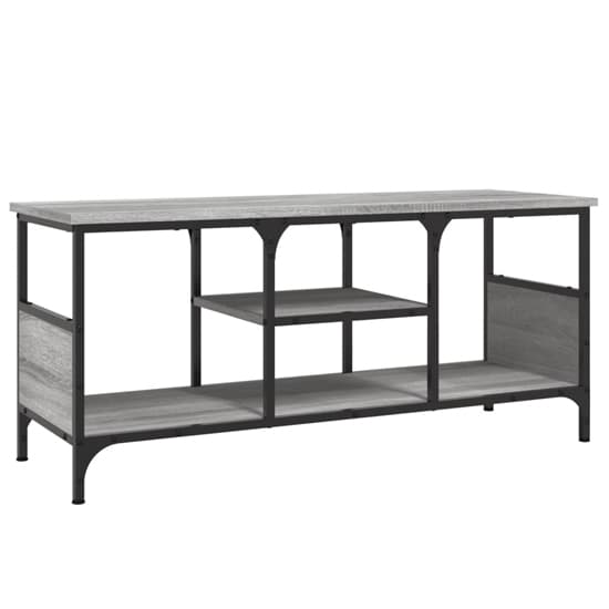 Hetty Wooden TV Stand Small With 2 Shelves In Grey Sonoma Oak_3