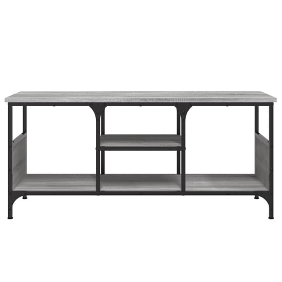 Hetty Wooden TV Stand Small With 2 Shelves In Grey Sonoma Oak_5