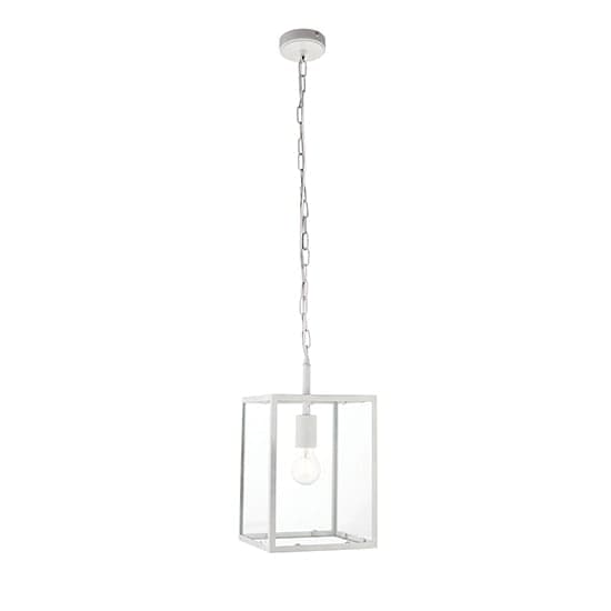 Heze Clear Glass Ceiling Pendant Light In Chalk White_1