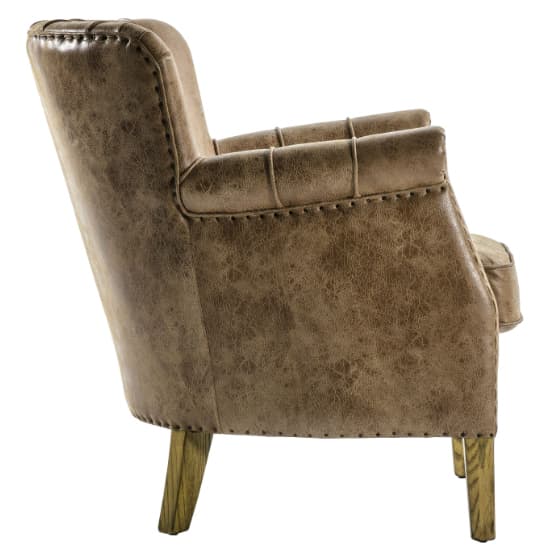 Hickok Upholstered Leather Armchair In Brown_4