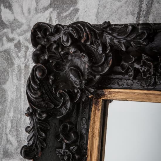 Hickory Rectangular Bevelled Wall Mirror In Antique Black_3