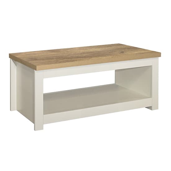 Highgate Wooden Coffee Table In Cream And Oak_3