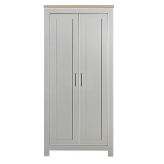 Highland Wooden Wardrobe With 2 Doors In Grey And Oak_2