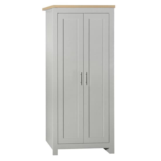 Highland Wooden Wardrobe With 2 Doors In Grey And Oak_4