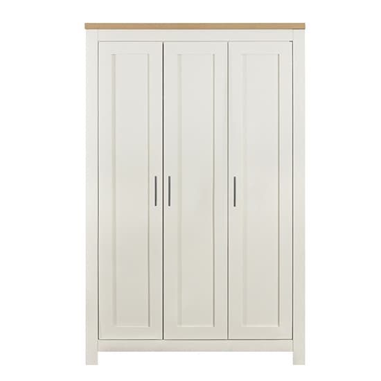 Highgate Wooden Wardrobe With 3 Doors In Cream And Oak_2