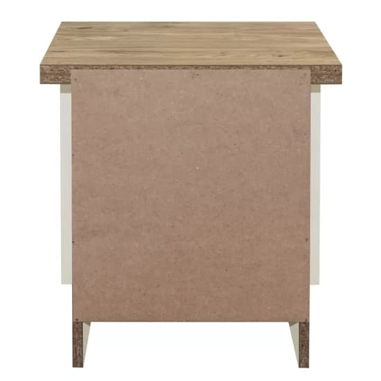Highland Wooden Bedside Cabinet With 2 Drawers In Cream And Oak_5