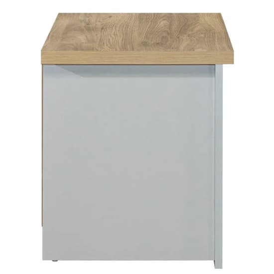 Highland Wooden Bedside Cabinet With 2 Drawers In Grey And Oak_4