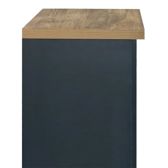 Highland Wooden Chest Of 4 Drawers In Navy Blue And Oak_4