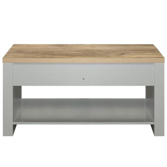 Highland Wooden Coffee Table With 2 Drawers In Grey And Oak_4