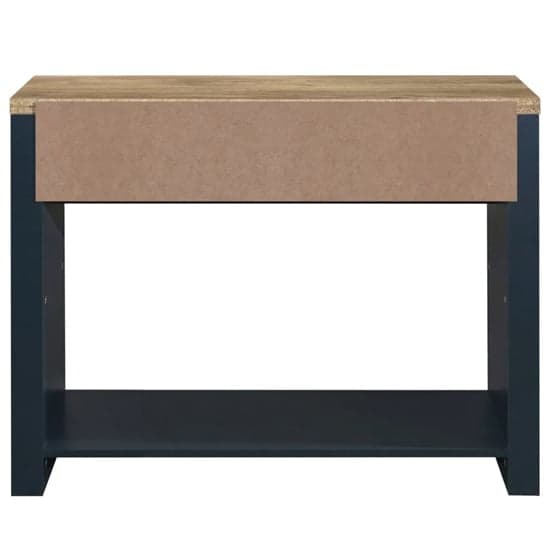 Highland Wooden Console Table With 2 Drawers In Blue And Oak_5