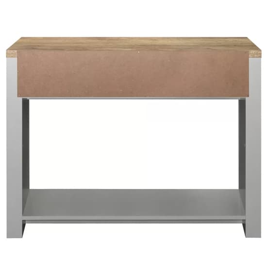 Highland Wooden Console Table With 2 Drawers In Grey And Oak_5