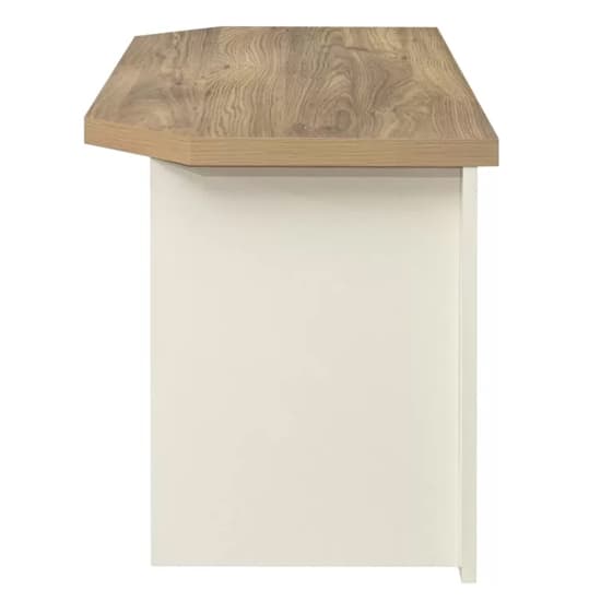 Highland Wooden Corner TV Stand In Cream And Oak Furniture in Fashion