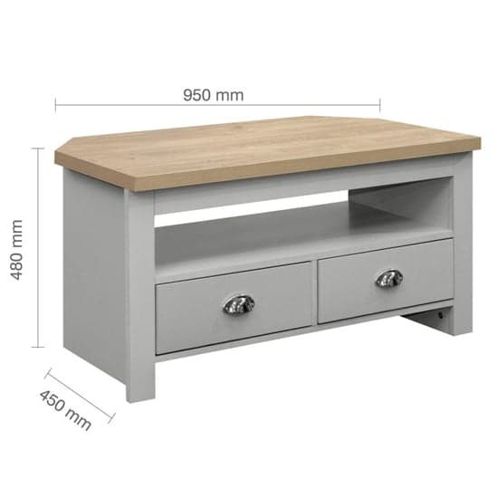 Highland Wooden Corner TV Stand In Grey And Oak_6