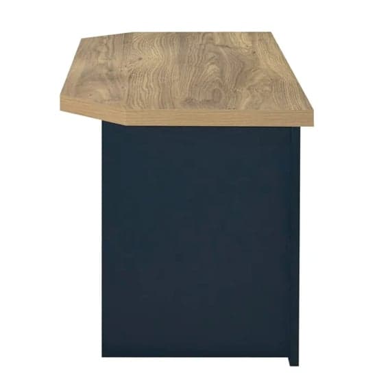Highland Wooden Corner TV Stand In Navy Blue And Oak_4