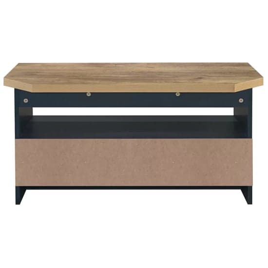 Highland Wooden Corner TV Stand In Navy Blue And Oak_5