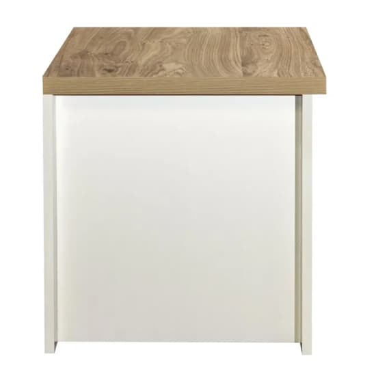 Highland Wooden Lamp Table With 1 Drawer In Cream And Oak_4