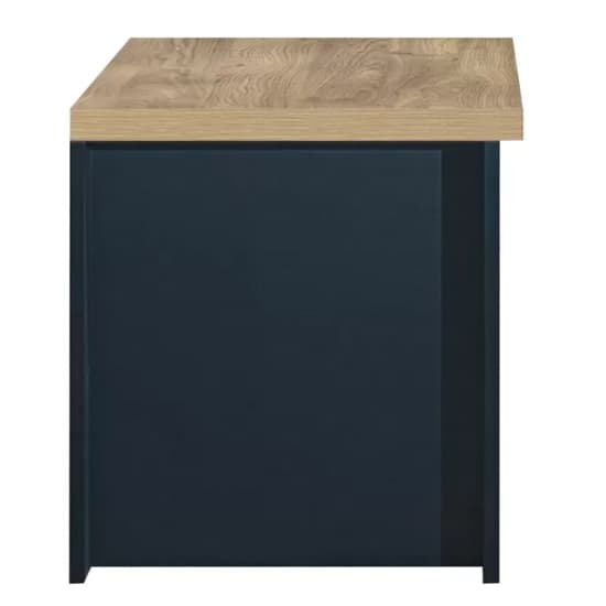 Highland Wooden Lamp Table With 1 Drawer In Navy Blue And Oak_4