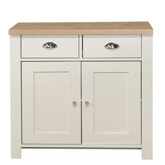 Highland Wooden Sideboard With 2 Door 2 Drawer In Cream And Oak_3
