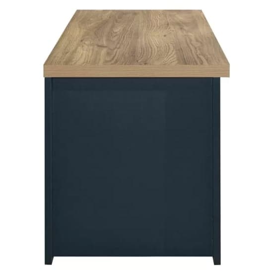 Highland Wooden TV Stand With 1 Door In Navy Blue And Oak_4