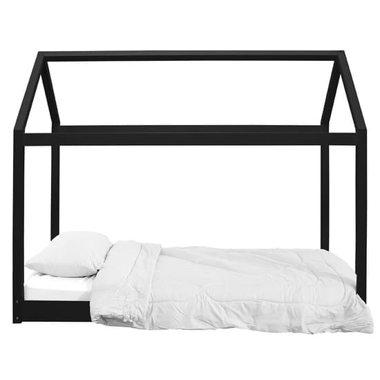 Hiker Wooden Single House Bed In Black_3