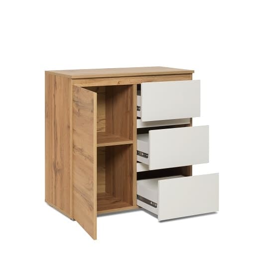 Hilary Contemporary Wooden Chest Of Drawers In Oak And White_2