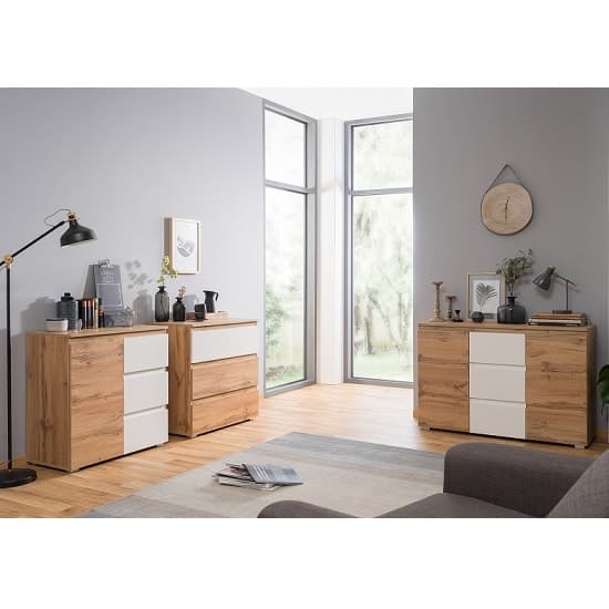 Hilary Contemporary Wooden Chest Of Drawers In Oak And White_4