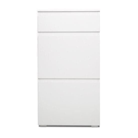 Hilary Shoe Cabinet In White With 2 Flap Doors_3