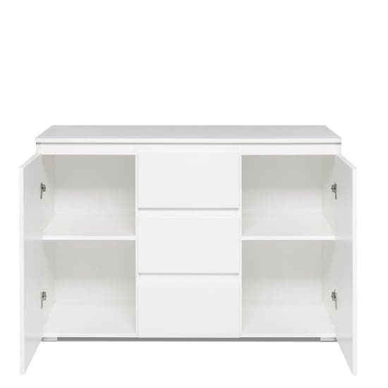 Hilary Contemporary Wooden Sideboard In White_3