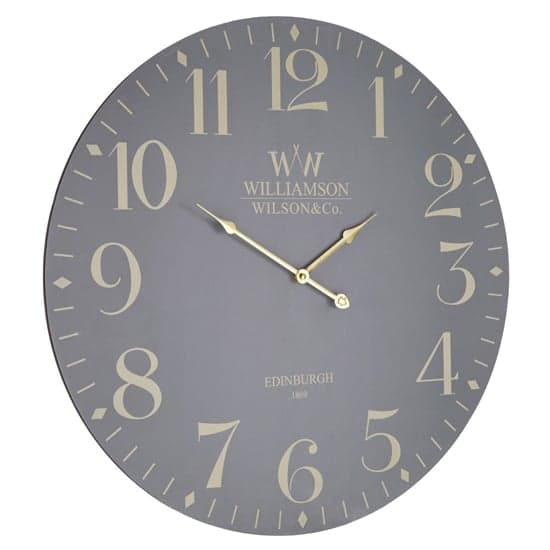 Hista Classical Wooden Wall Clock In Grey_2