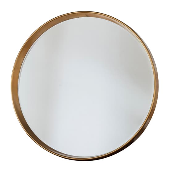 Hixson Round Portrait Bevelled Mirror In Gold_1