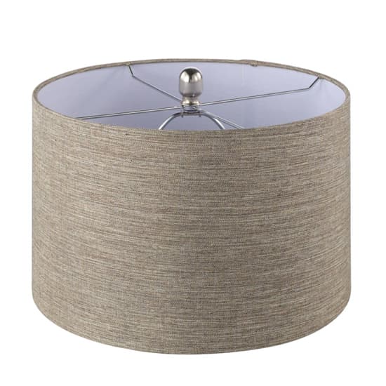 Hobart Brown Linen Shade Table Lamp With Grey Stripe Glass Base_5