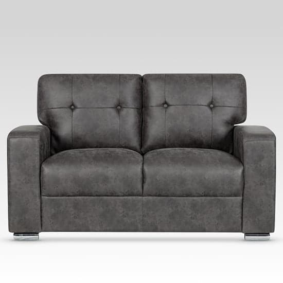 Hobart Fabric 2 Seater Sofa In Dark Grey_1