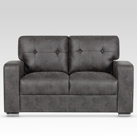 Hobart Fabric 2 Seater Sofa In Dark Grey Furniture in Fashion