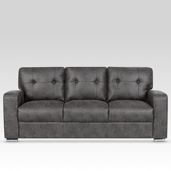 Hobart Fabric 3 Seater Sofa In Dark Grey_1