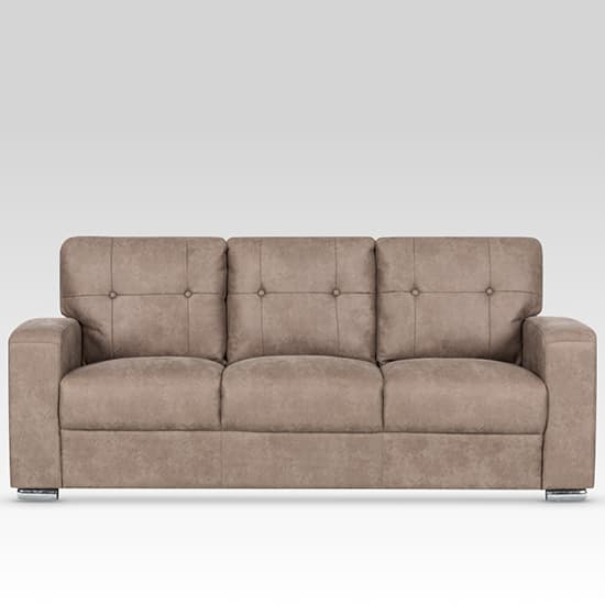 Hobart Fabric 3 Seater Sofa In Taupe Furniture in Fashion