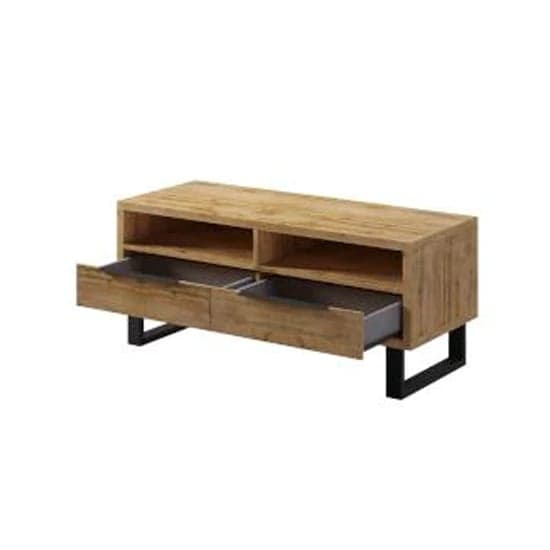 Hobart Wooden TV Stand With 2 Drawers In Wotan Oak_2