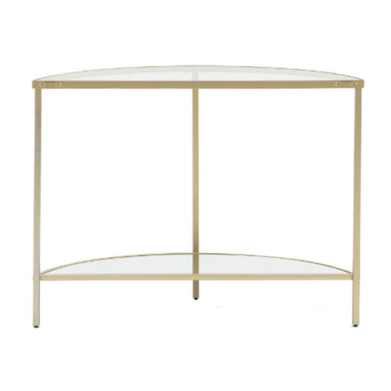 Hobson Clear Glass Console Table With Champagne Frame_5