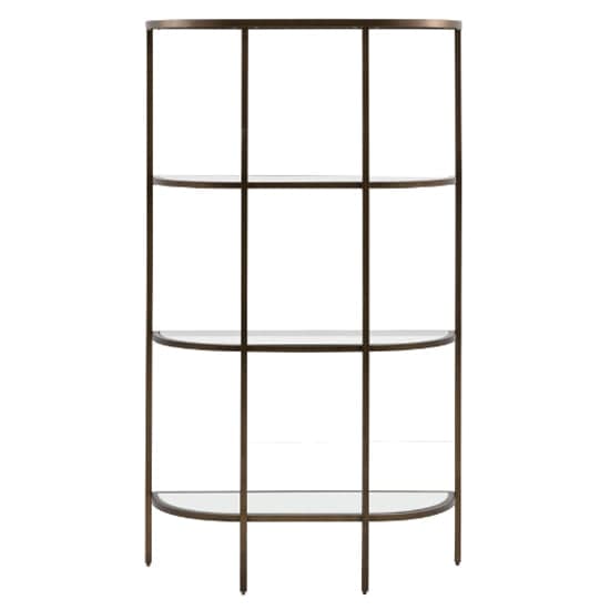 Hobson Clear Glass Shelving Unit With Bronze Frame_2