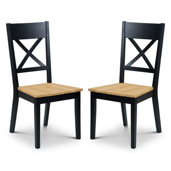 Haile Black And Oak Dining Chair In Pair_1