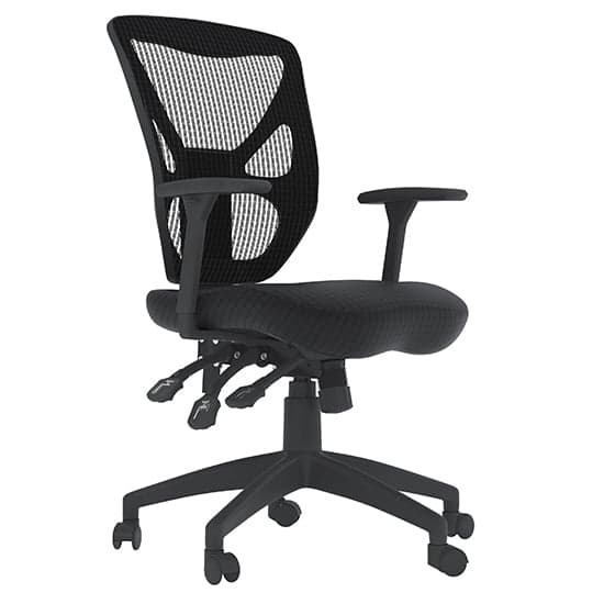 Holford Mesh Fabric Adjustable Home And Office Chair In Black_1