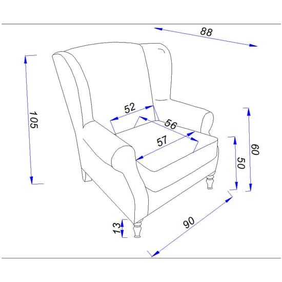 Holmdel Fabric 1 Seater Sofa In Grey_6