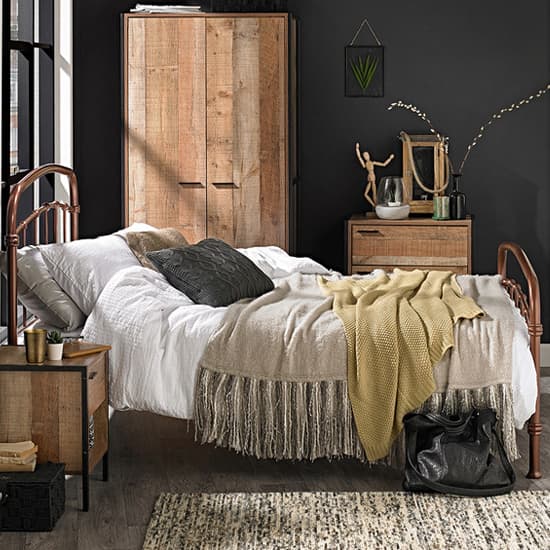 Holston Metal Double Bed In Copper_3