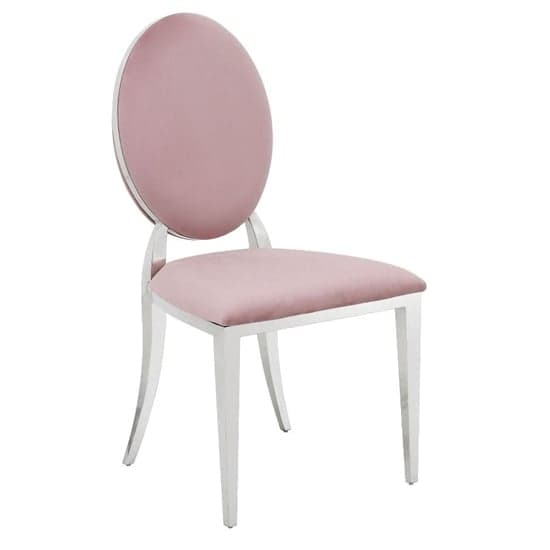 Holyoke Pink Velvet Dining Chairs In Pair_2
